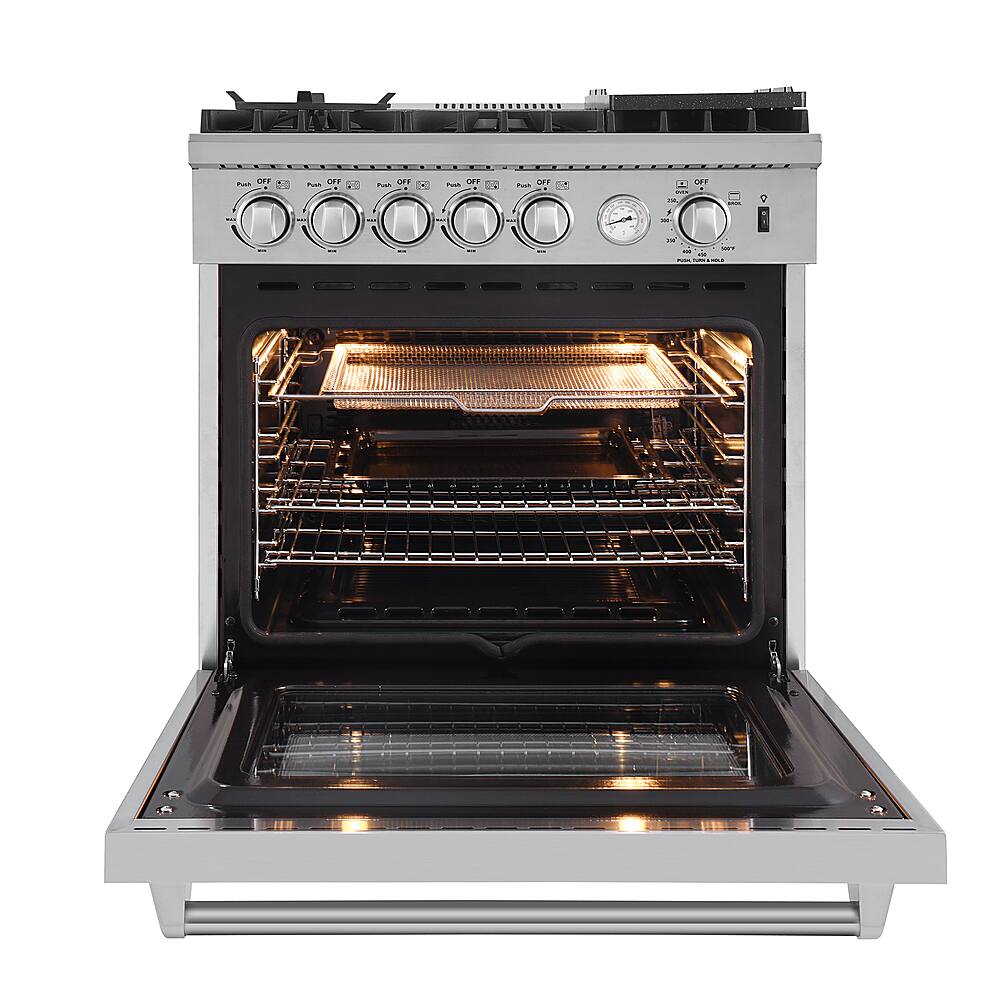 Alt View 12. Forno Appliances - Lazio Alta Qualita 4.32 Cu. Ft. Freestanding Gas Range with Convection - Stainless Steel.