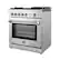 Alt View 1. Forno Appliances - Lazio Alta Qualita 4.32 Cu. Ft. Freestanding Gas Range with Convection - Stainless Steel.