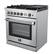 Left. Forno Appliances - Lazio Alta Qualita 4.32 Cu. Ft. Freestanding Gas Range with Convection - Stainless Steel.