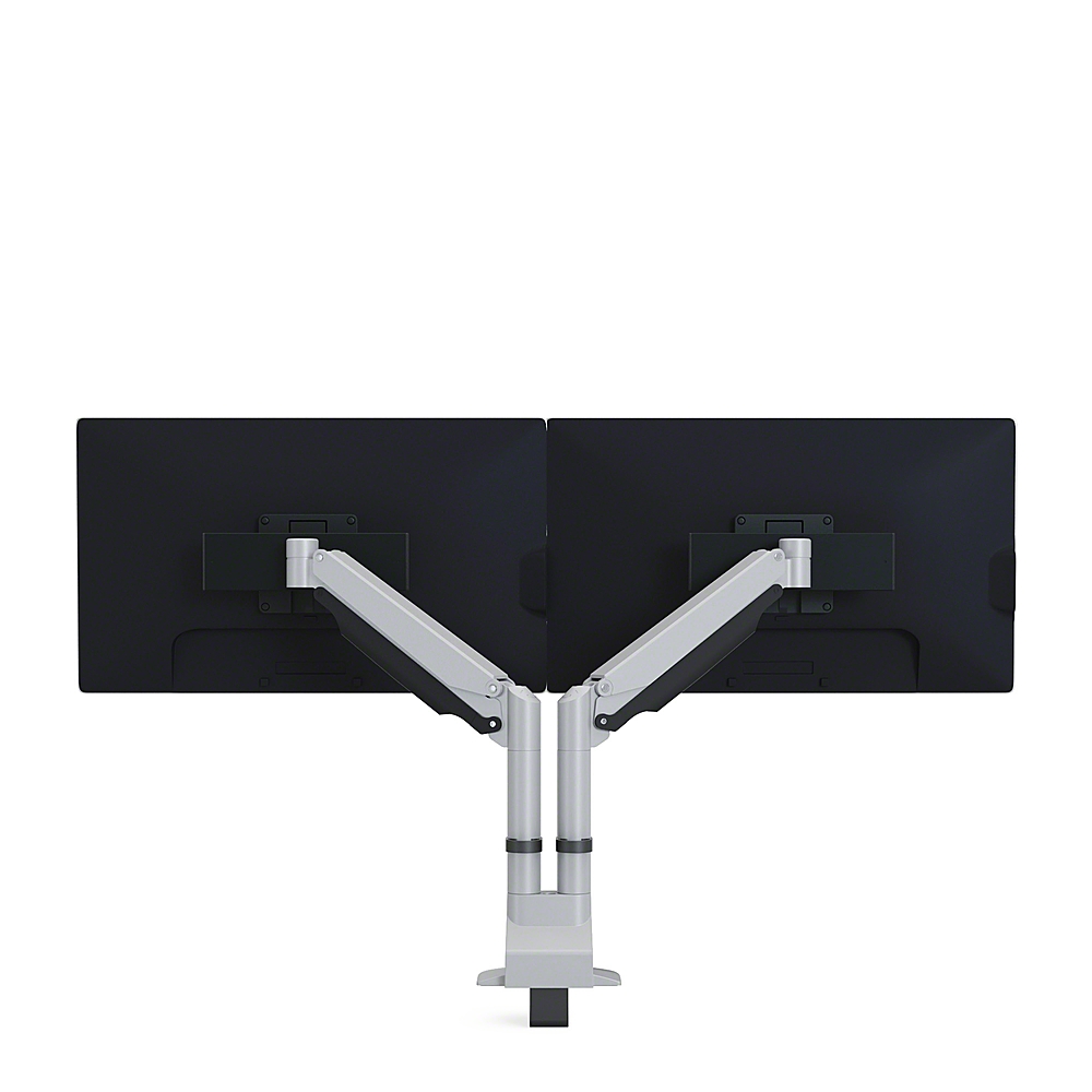Angle View: Steelcase - CF Series Intro Dual Monitor Arm with Sliders - Pewter