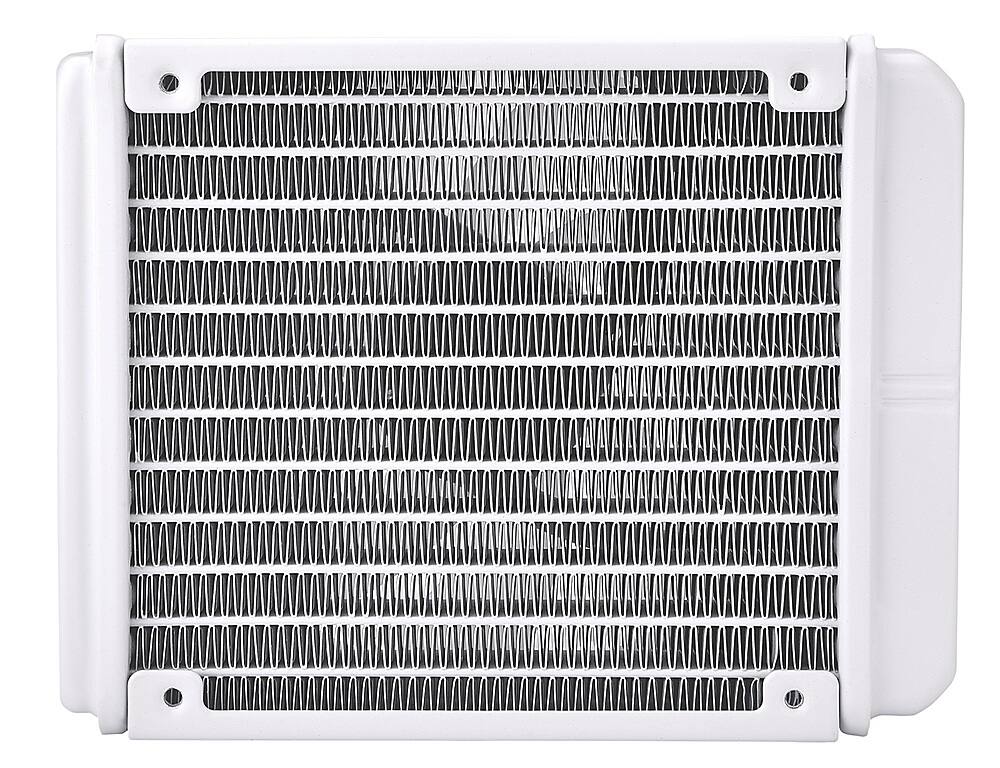 Alt View 11. Thermaltake - TH120 ARGB Motherboard Sync Snow Edition All-in-One Liquid Cooling System 120mm High Efficiency Radiator CPU Cooler - White.