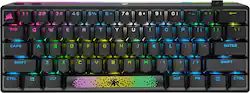 CORSAIR - K70 Pro Mini Wireless 60% RGB Mechanical Cherry MX SPEED Linear Switch Gaming Keyboard with swappable MX switches - Black - Front_Zoom