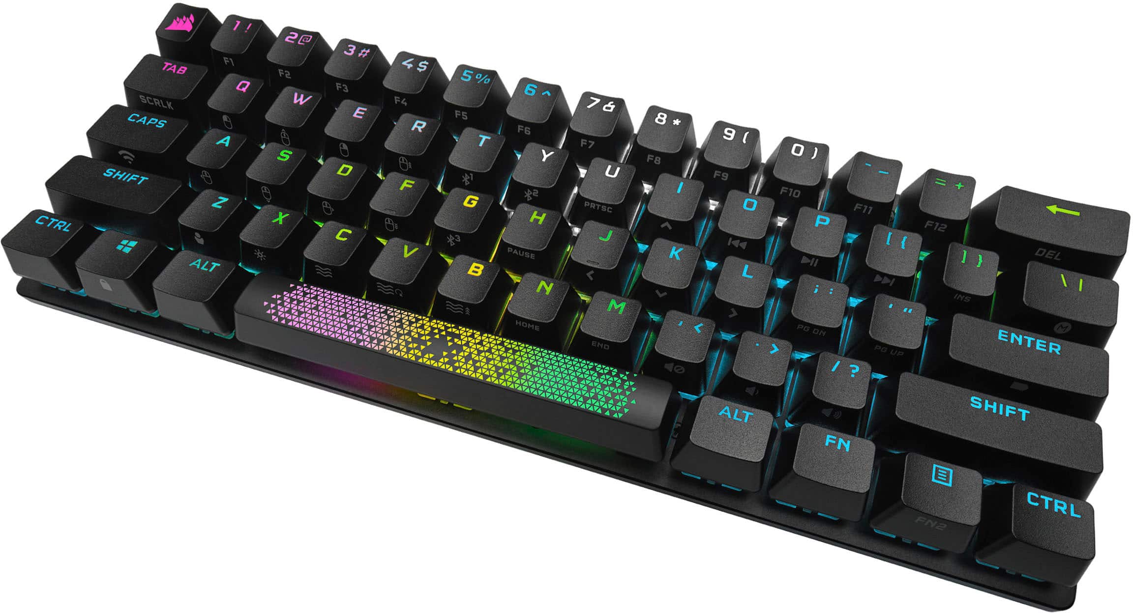 Alt View 12. CORSAIR - K70 Pro Mini Wireless 60% RGB Mechanical Cherry MX SPEED Linear Switch Gaming Keyboard with swappable MX switches - Black.