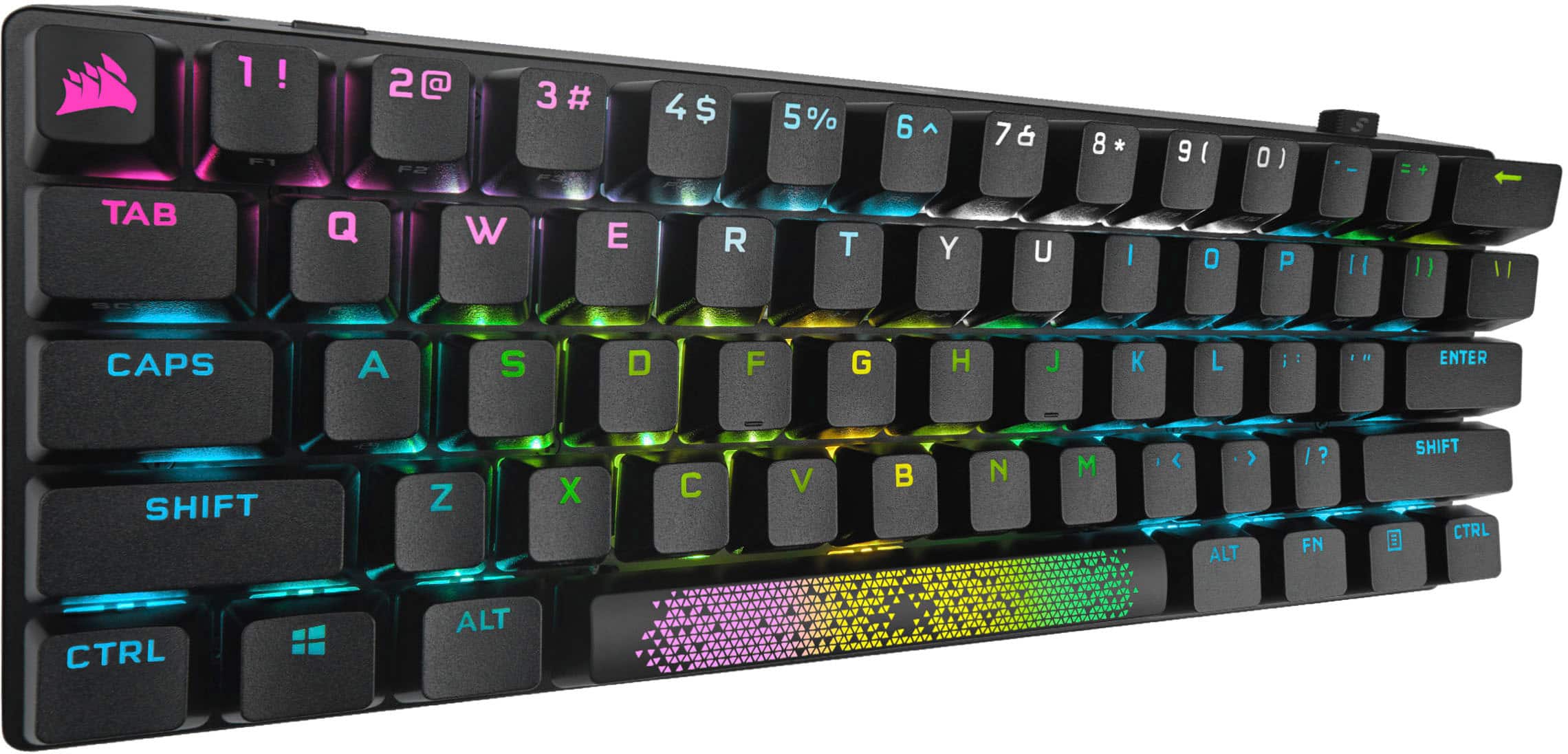 Alt View 13. CORSAIR - K70 Pro Mini Wireless 60% RGB Mechanical Cherry MX SPEED Linear Switch Gaming Keyboard with swappable MX switches - Black.