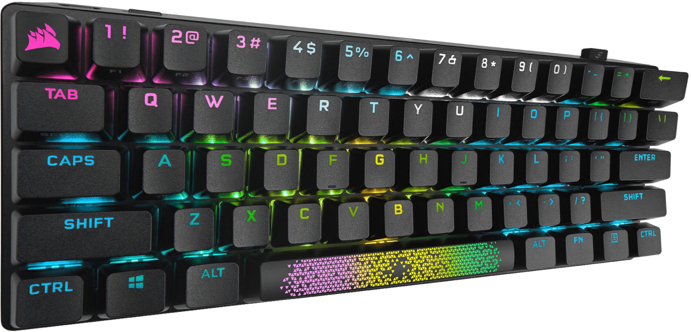 Alt View 13. CORSAIR - K70 Pro Mini Wireless 60% RGB Mechanical Cherry MX SPEED Linear Switch Gaming Keyboard with swappable MX switches - Black.
