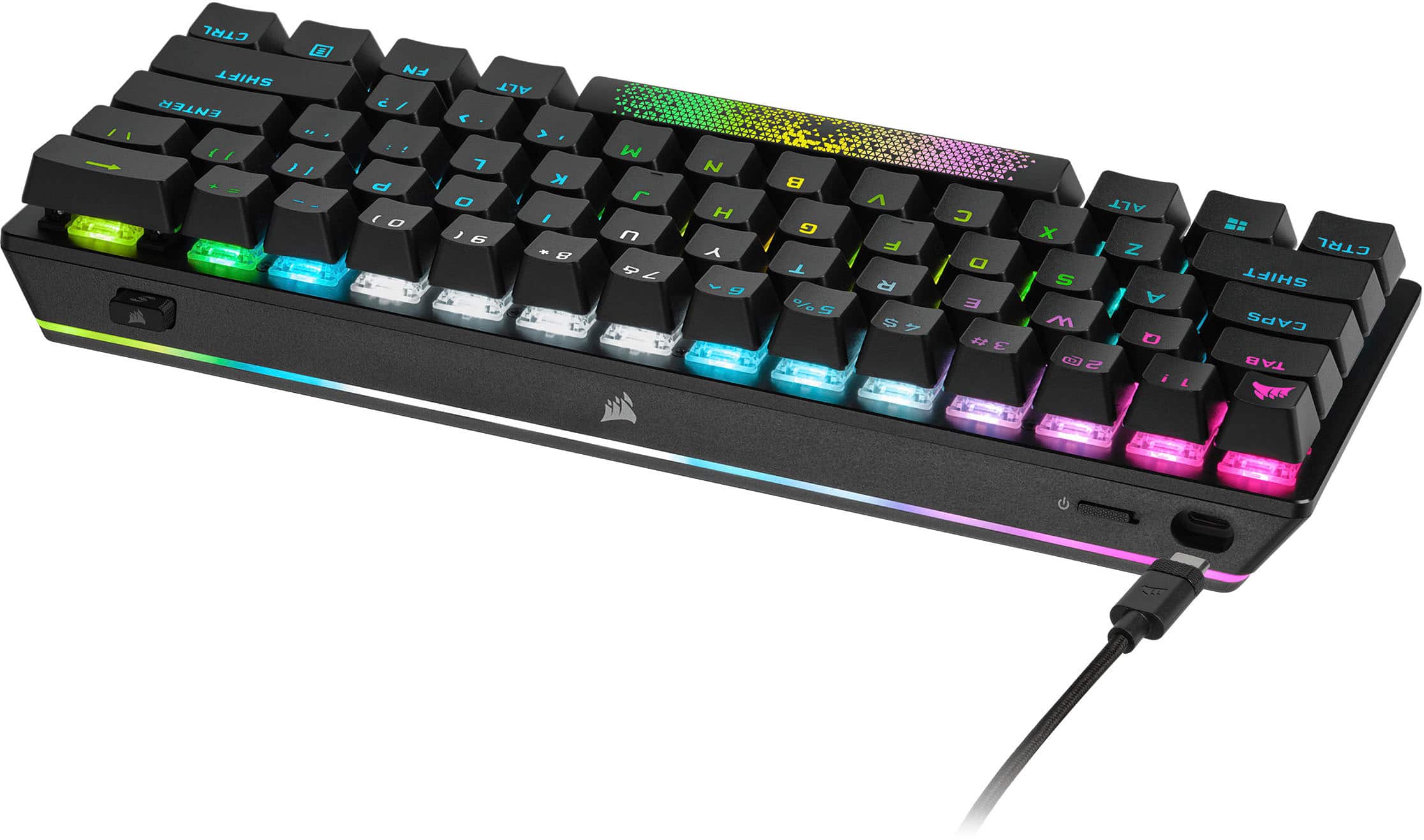 Alt View 16. CORSAIR - K70 Pro Mini Wireless 60% RGB Mechanical Cherry MX SPEED Linear Switch Gaming Keyboard with swappable MX switches - Black.