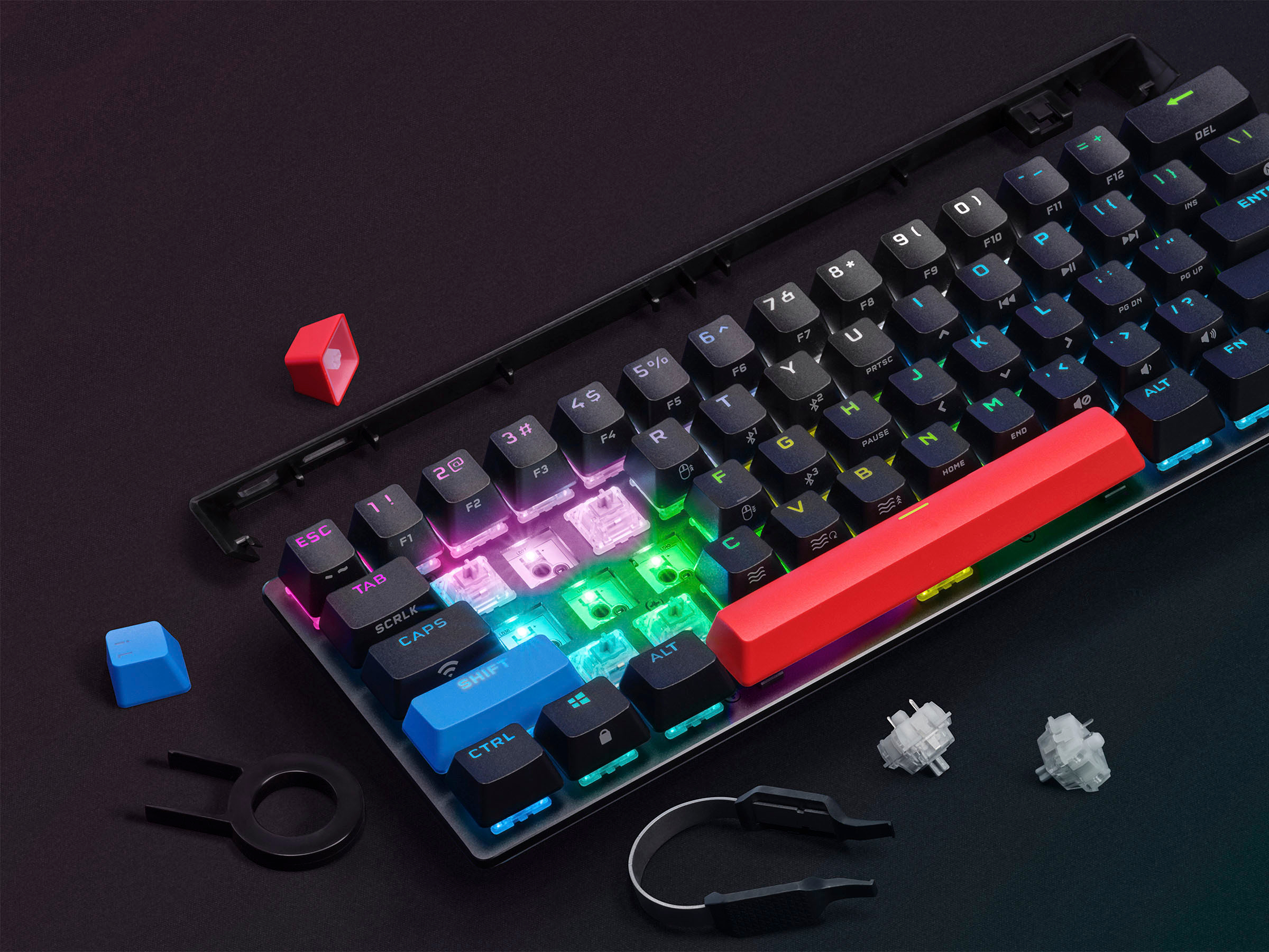 CORSAIR K70 RGB MK.2 LOW PROFILE RAPIDFIRE Full-size Wired Mechanical  Cherry MX LOW PROFILE Speed Switch Gaming Keyboard Black CH-9109018-NA -  Best Buy