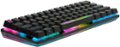 Left. CORSAIR - K70 Pro Mini Wireless 60% RGB Mechanical Cherry MX SPEED Linear Switch Gaming Keyboard with swappable MX switches - Black.