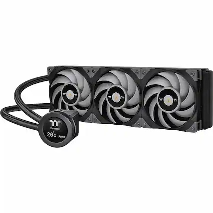 Front. Thermaltake - TOUGHLIQUID Ultra 360 AIO Liquid Cooler - Black.