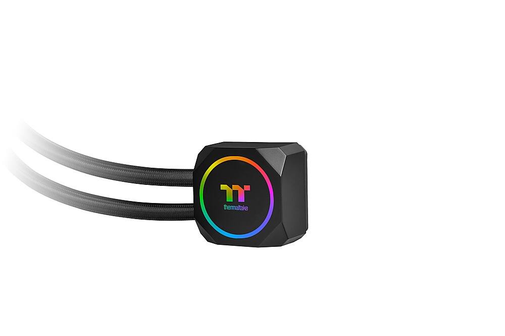 Alt View 13. Thermaltake - TH120 ARGB Motherboard Sync Edition All-in-One Liquid Cooling System 120mm High Efficiency Radiator CPU Cooler - Black.