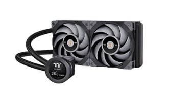 Thermaltake - TOUGHLIQUID Ultra 240 All-in-One 2.1 Inch Rotational LCD Display 240mm High Efficiency Radiator Liquid CPU Cooler - Front_Zoom