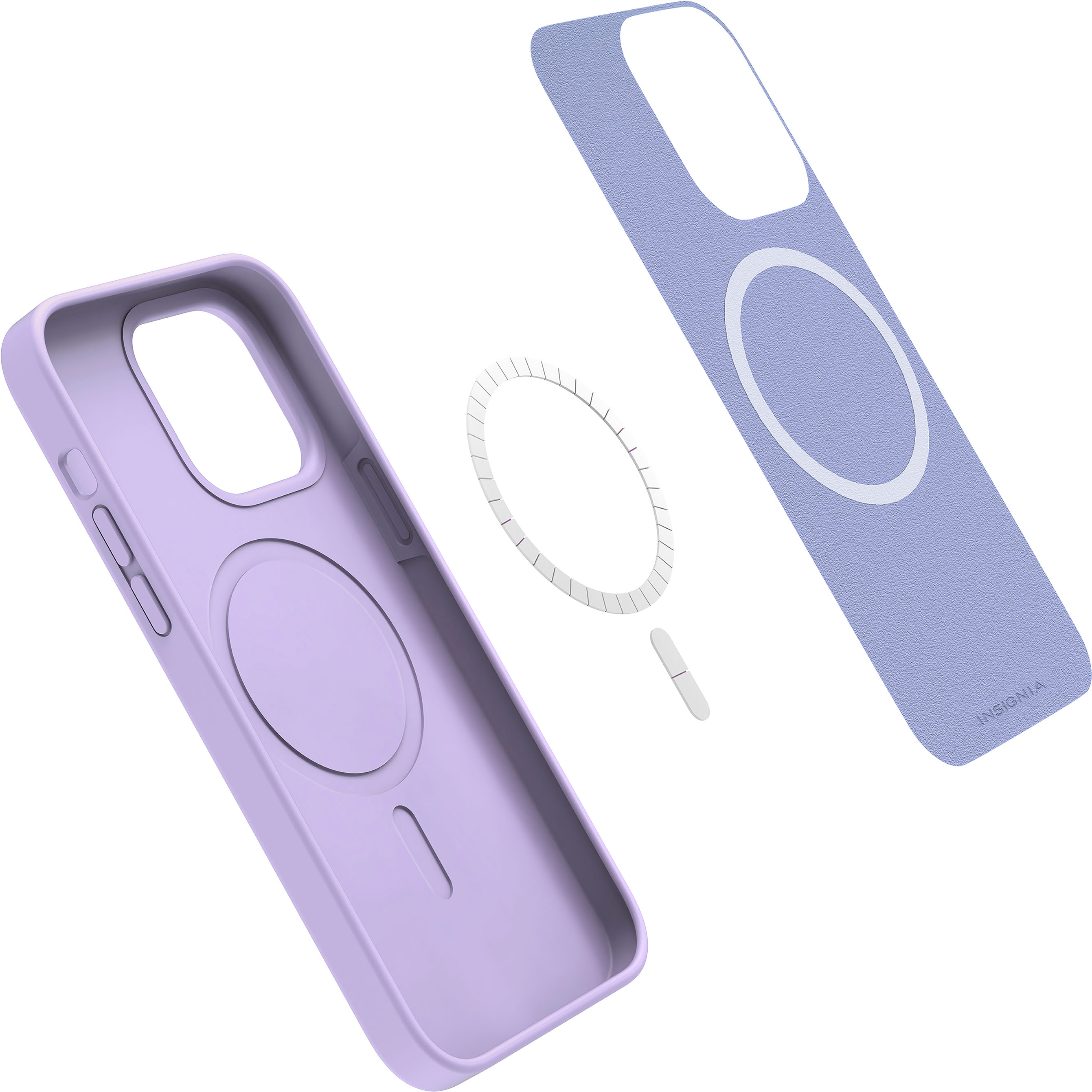Insignia - Liquid Silicone Case with MagSafe for iPhone 14 Pro - Lavender