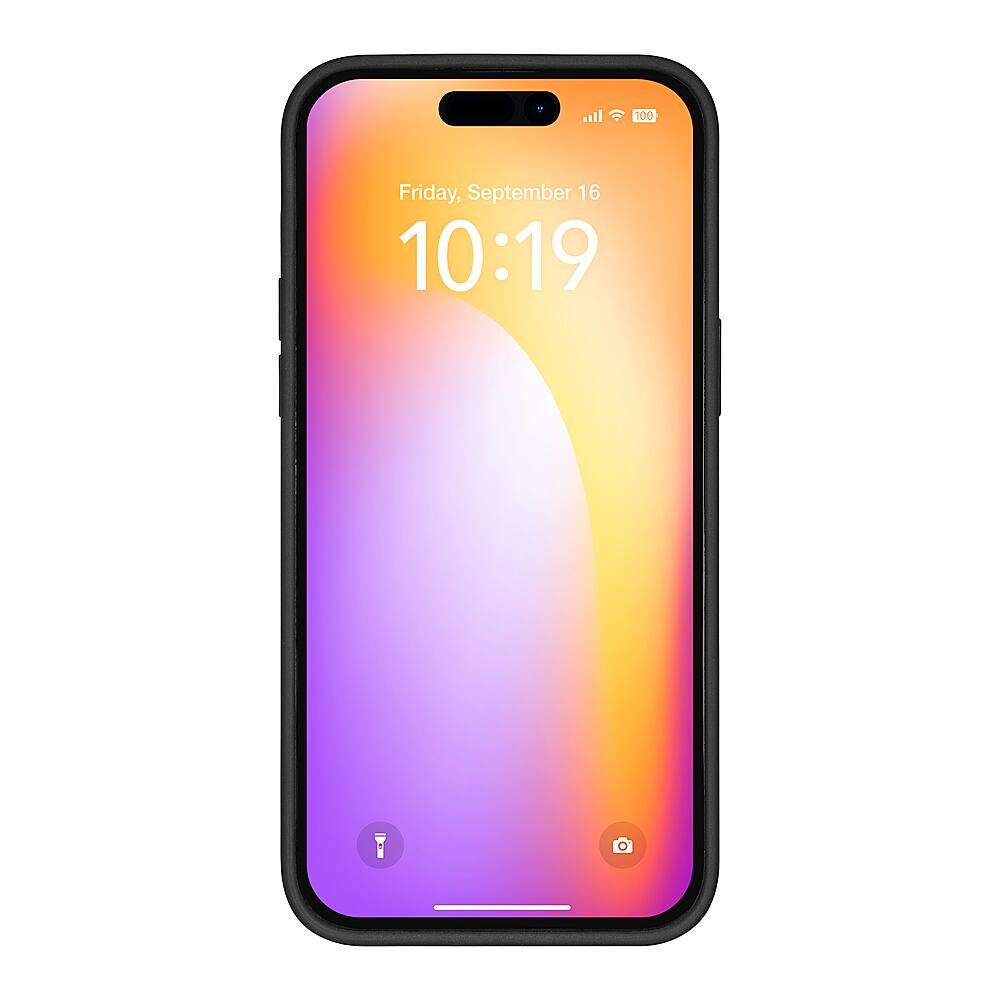 Alt View 19. Insignia™ - Liquid Silicone Case with MagSafe for iPhone 14 Pro Max - Black.