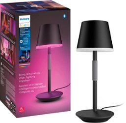 Philips - Hue Go Portable Table Lamp - Black - Front_Zoom
