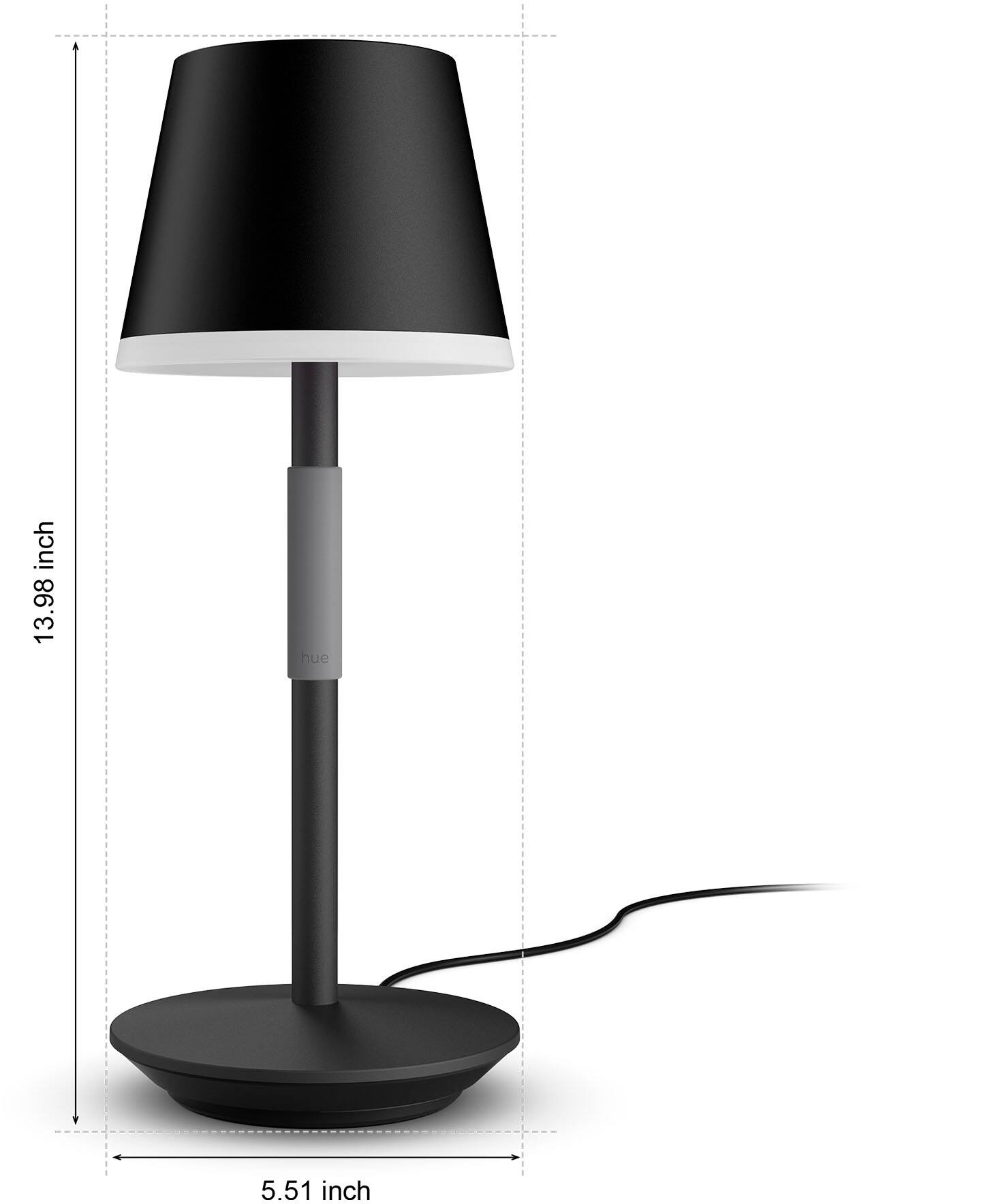 Alt View 11. Philips - Hue Go Portable Table Lamp - Black.