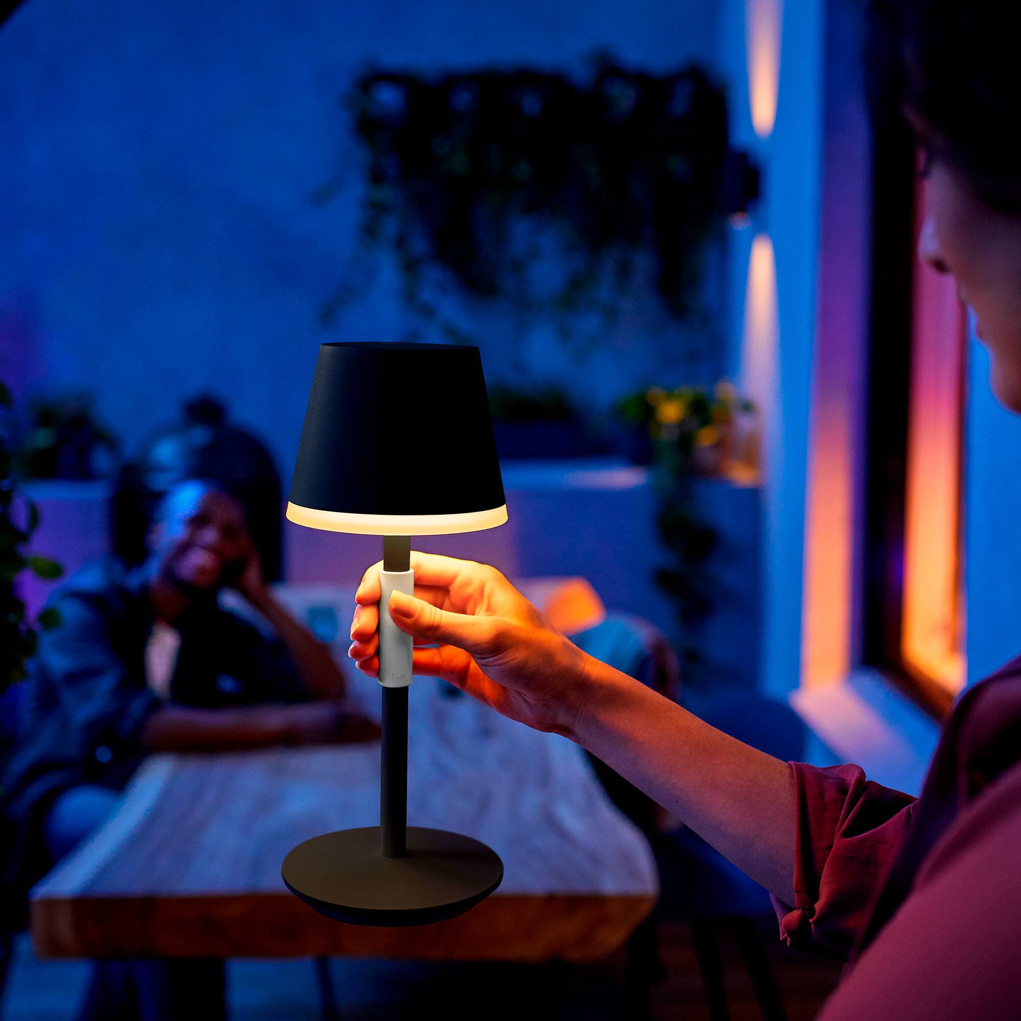 Alt View 12. Philips - Hue Go Portable Table Lamp - Black.
