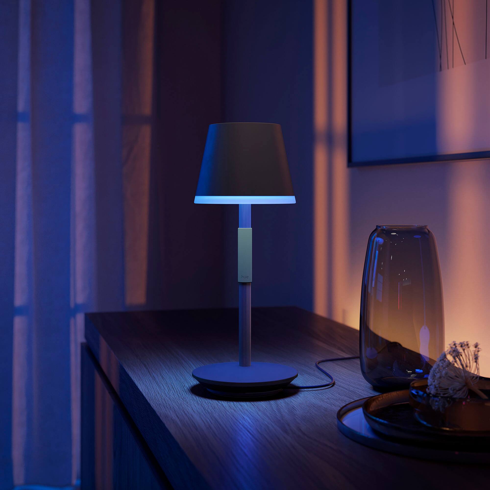 Alt View 13. Philips - Hue Go Portable Table Lamp - Black.
