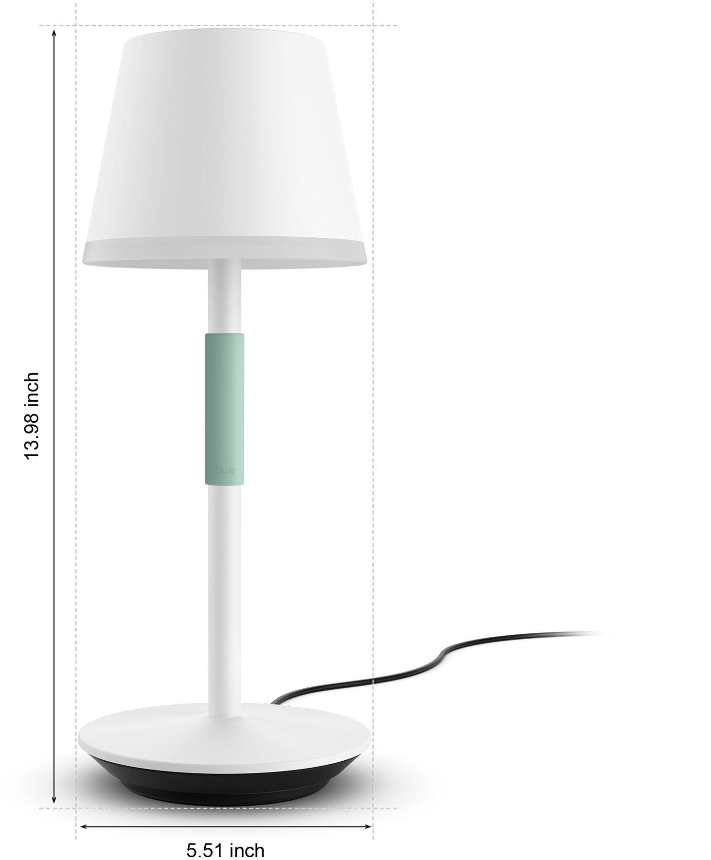 Alt View 11. Philips - Hue Go Bluetooth Portable Table Lamp - White.