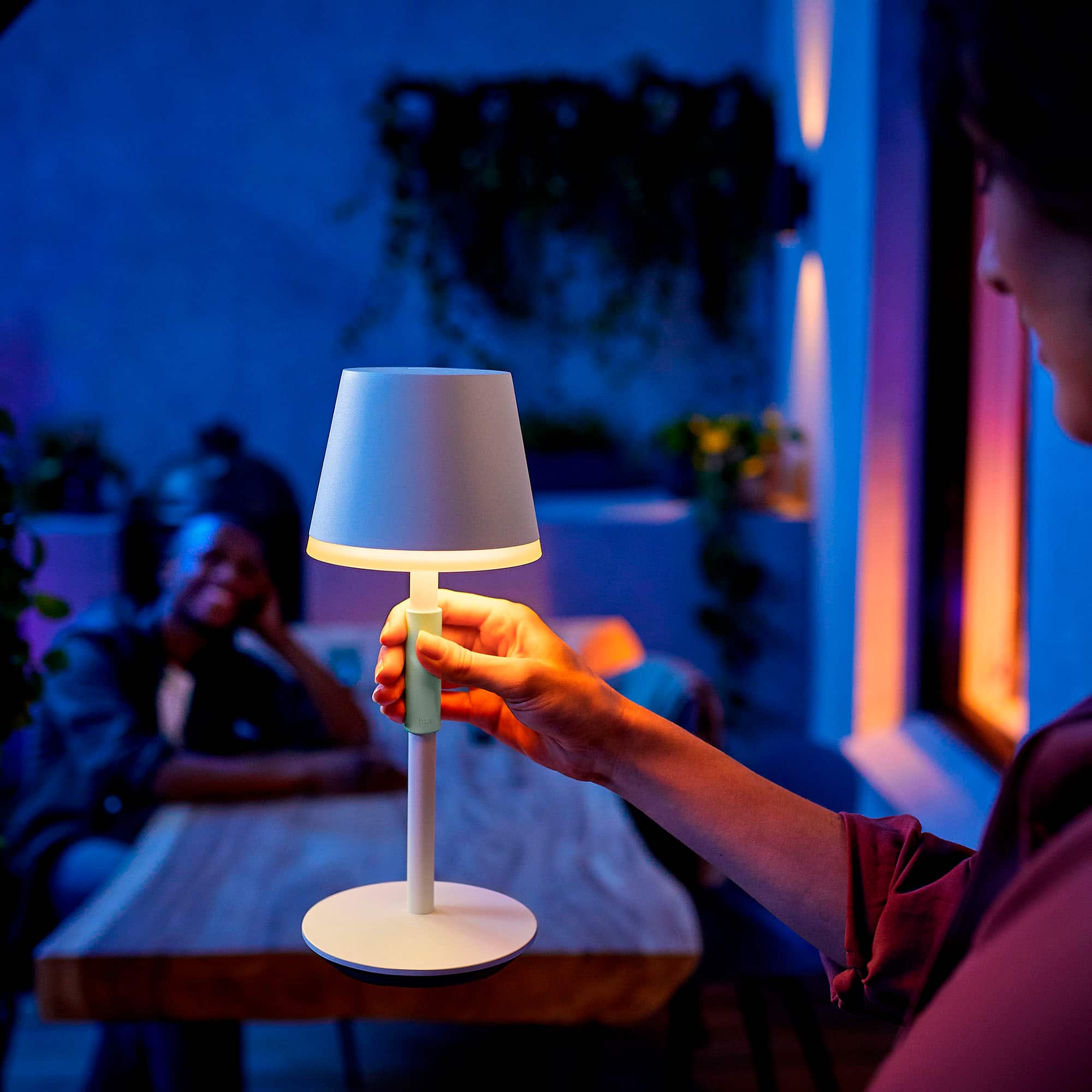 Alt View 12. Philips - Hue Go Bluetooth Portable Table Lamp - White.