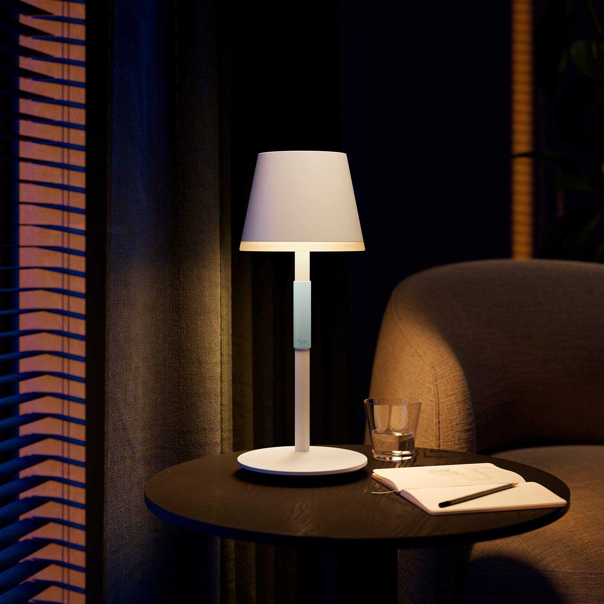 Alt View 16. Philips - Hue Go Bluetooth Portable Table Lamp - White.
