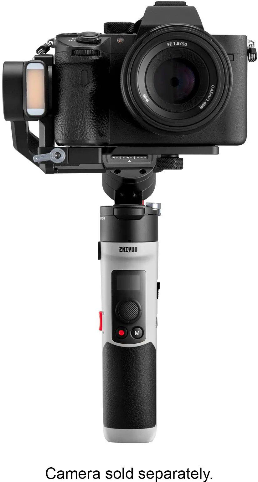 Angle. Zhiyun - Crane-M2 S 3-Axis Gimbal Stabilizer for Smartphones, Action, or Mirrorless Cameras with Detachable Tri-pod Stand - Gray.
