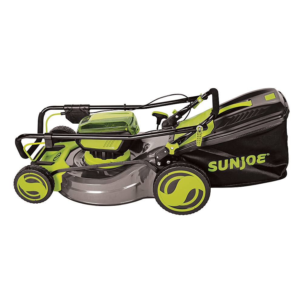 Sun joe lawn mower cordless hot sale