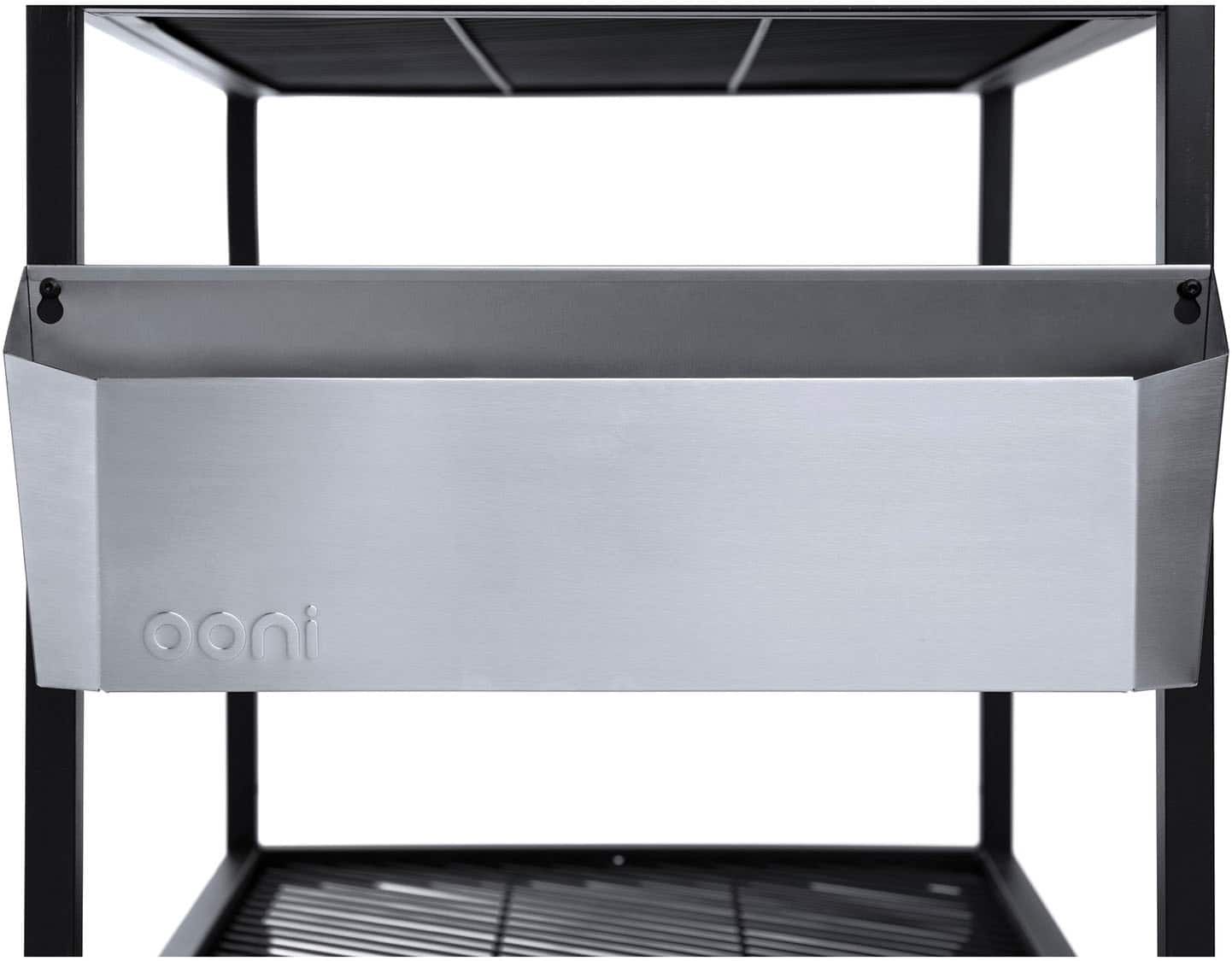 Angle. Ooni - Utility Box for Ooni Modular Table (Medium) - Silver.