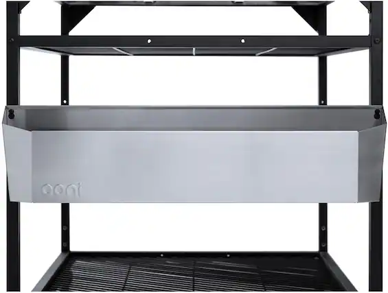Angle. Ooni - Utility Box for Ooni Modular Table (Large) - Silver.
