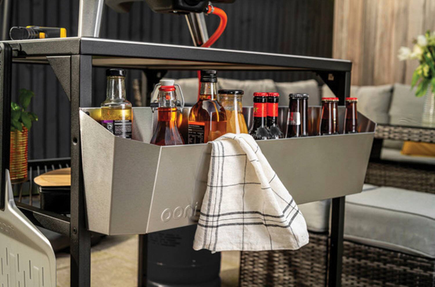 Left. Ooni - Utility Box for Ooni Modular Table (Large) - Silver.