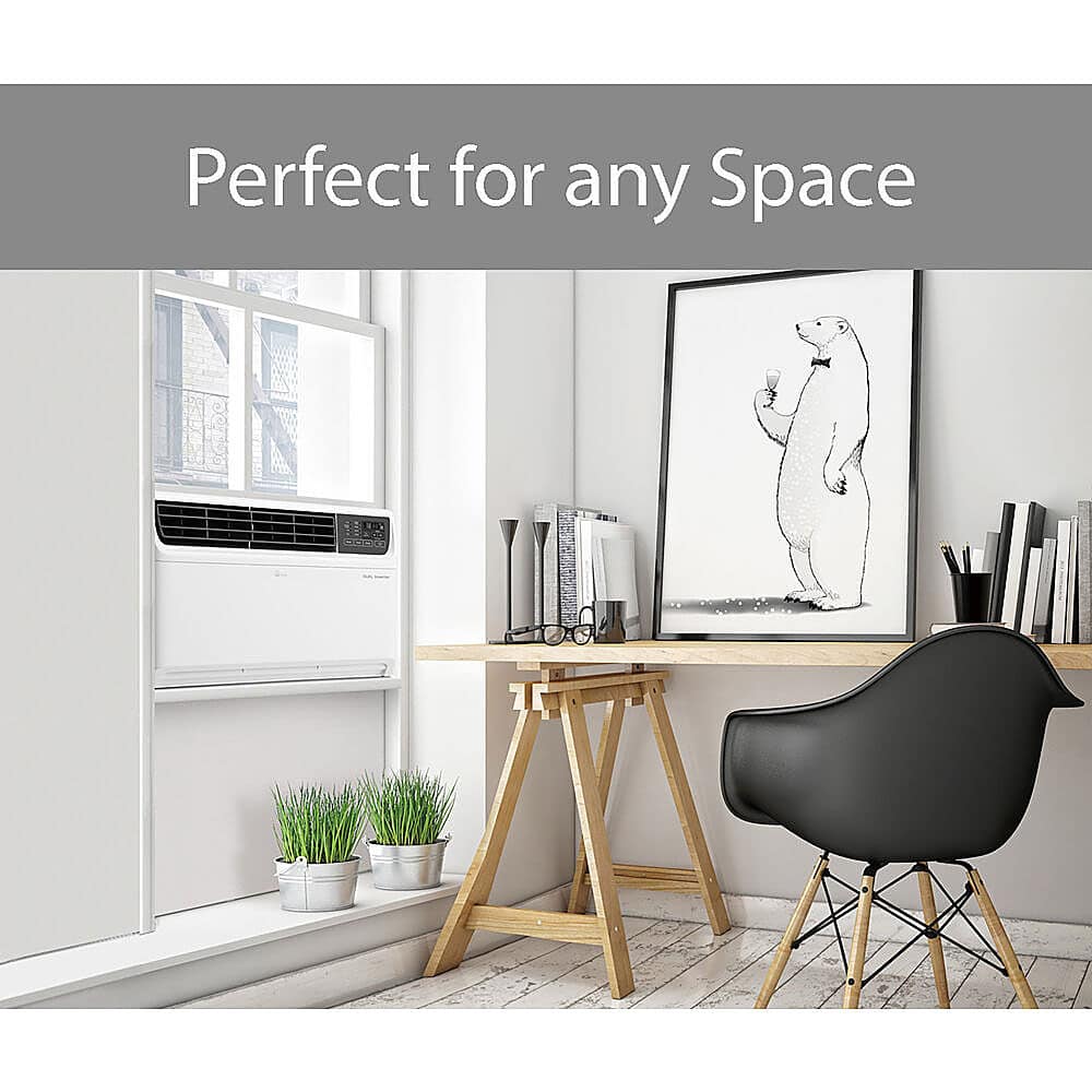 Alt View 12. LG - 8,000 BTU Dual Inverter Smart Window Air Conditioner - White.