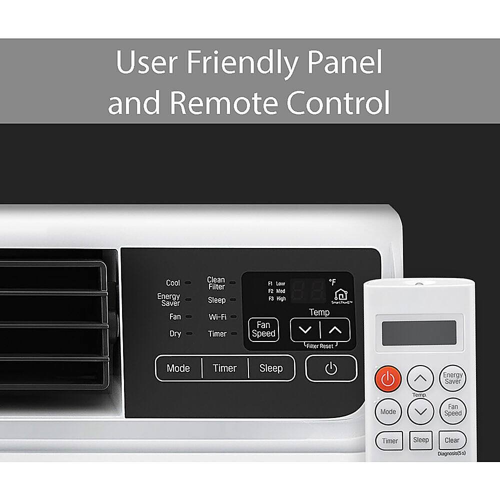 Alt View 21. LG - 450 Sq. Ft. 10,000 BTU Dual Inverter Smart Window Air Conditioner - White.