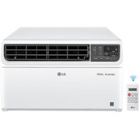 LG - 12,000 BTU Dual Inverter Smart Window Air Conditioner - White - Front_Zoom