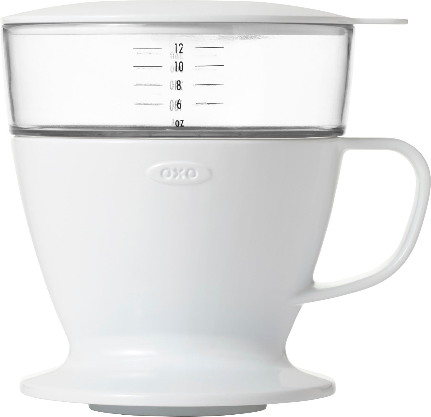 Angle View: OXO - Brew Pour Over Coffee Maker with Water Tank - White
