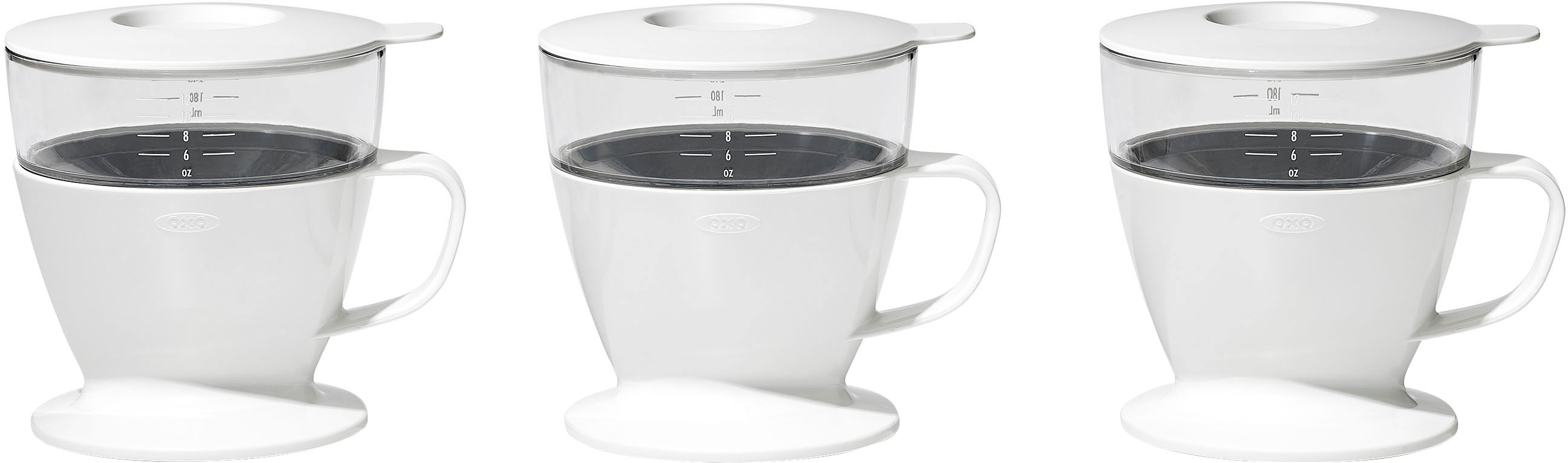 OXO 12 oz Good Grips Pour Over Coffee Maker with Water Tank, White