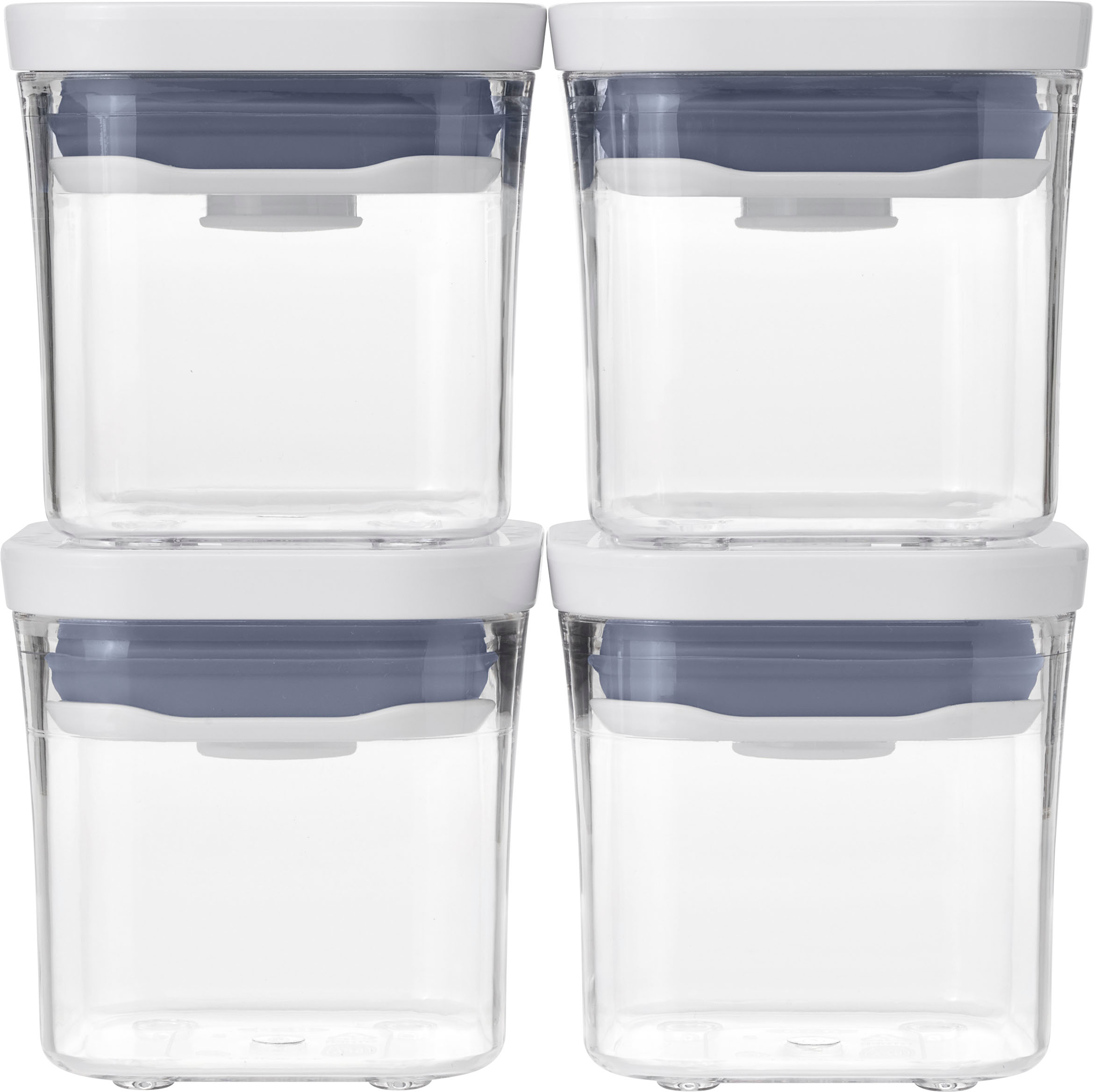 OXO 1.7 Qt. / 1.6 Liter Clear Rectangular SAN Plastic Food Storage  Container with Stainless Steel POP Lid