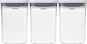 OXO - GG 3-PC Small Square Short Pop Container Set - Clear - Angle_Zoom