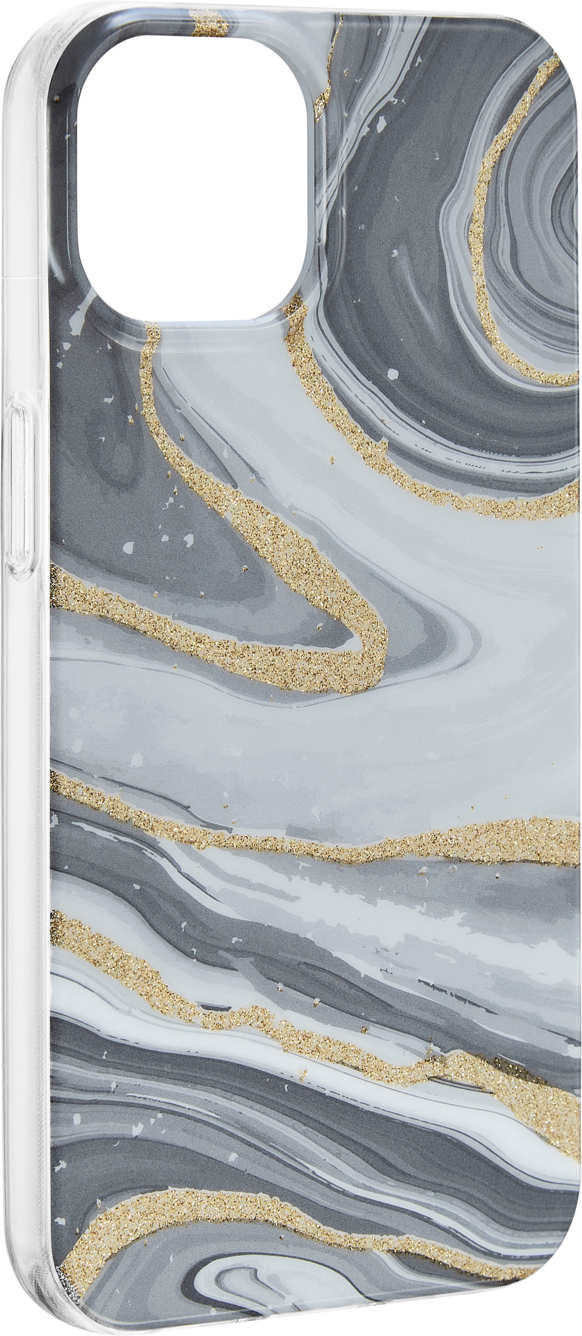 Angle. Insignia™ - Hard-Shell Case for iPhone 14 and iPhone 13 - Marble.