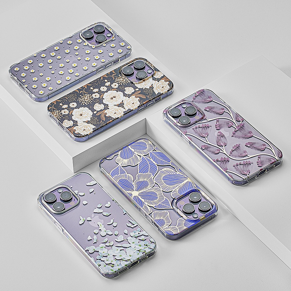 Insignia™ Hard-Shell Case for iPhone 14 and iPhone 13 Purple Flower  NS-14TPRAIN - Best Buy