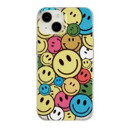 Insignia™ - Hard-Shell Case for iPhone 14 and iPhone 13 - Smiley Face - Front_Zoom