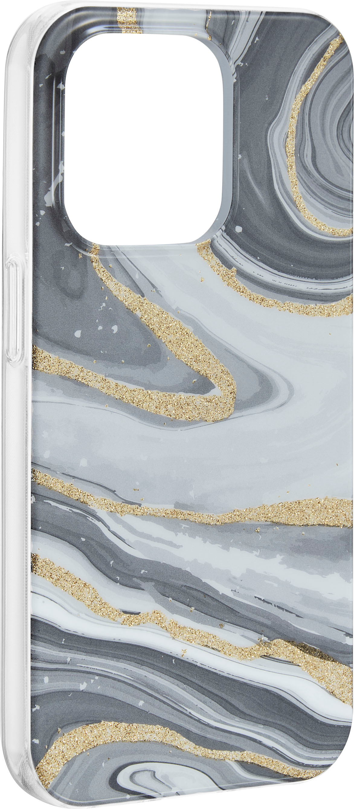 Angle View: Insignia™ - Hard-Shell Case for iPhone 14 Pro - Marble