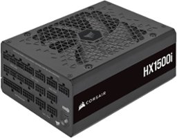 CORSAIR - HXi Series HX1500i 80 PLUS Platinum Fully Modular Ultra-Low Noise ATX Power Supply - Black - Front_Zoom