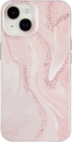 Insignia™ - Hard-Shell Case for iPhone 14 Plus - Pink Marble - Front_Zoom