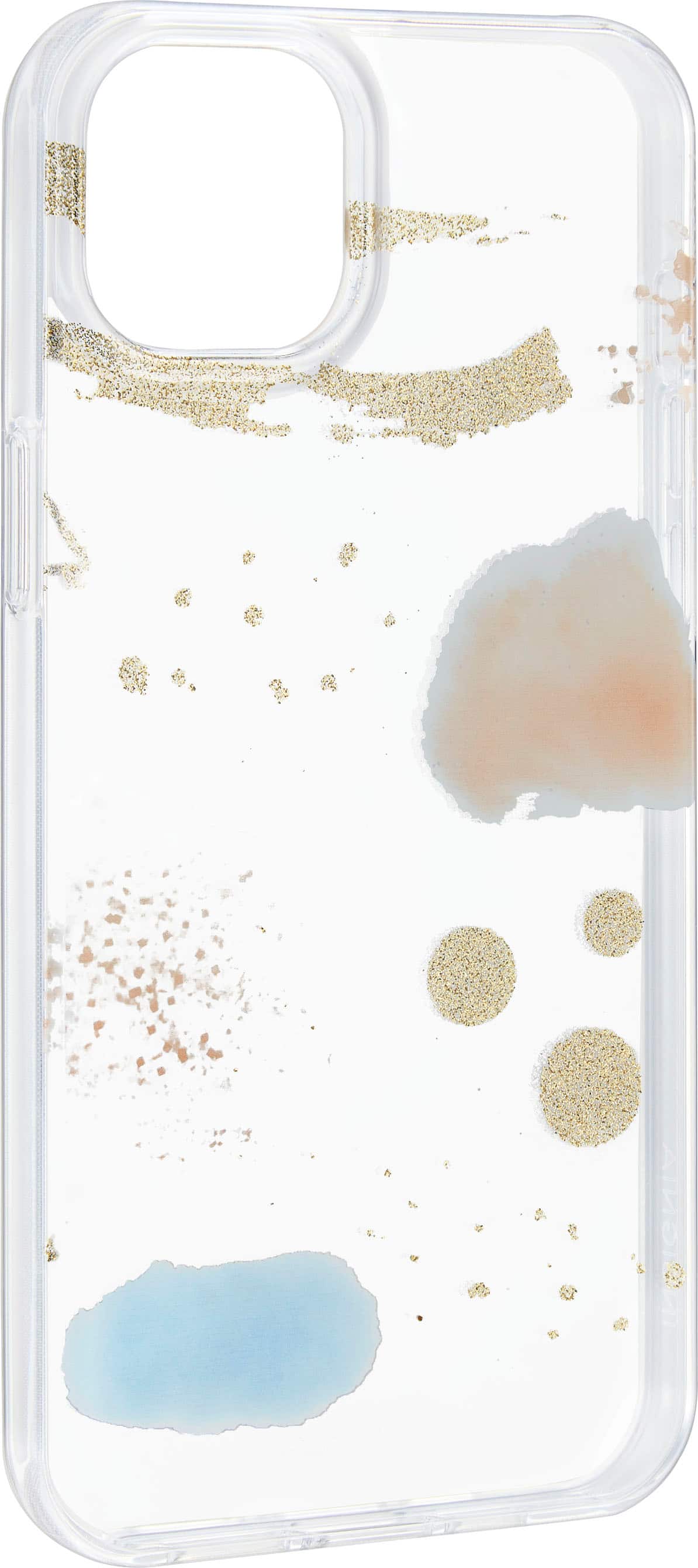 Angle. Insignia™ - Hard-Shell Case for iPhone 14 Plus - Abstract Glitter.