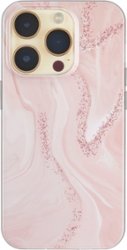 Insignia™ - Hard-Shell Case for iPhone 14 Pro - Pink Marble - Front_Zoom