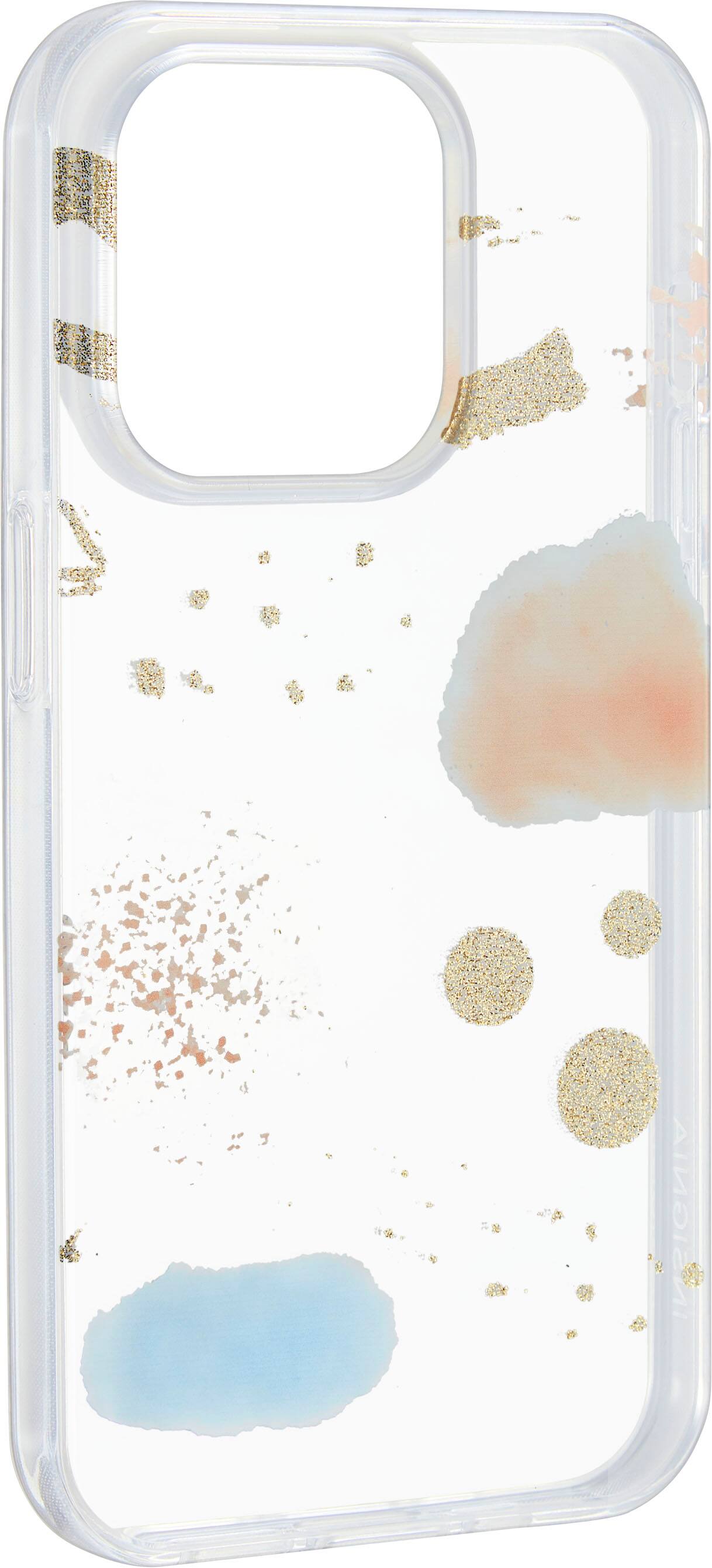 Angle. Insignia™ - Hard-Shell Case for iPhone 14 Pro - Abstract Glitter.