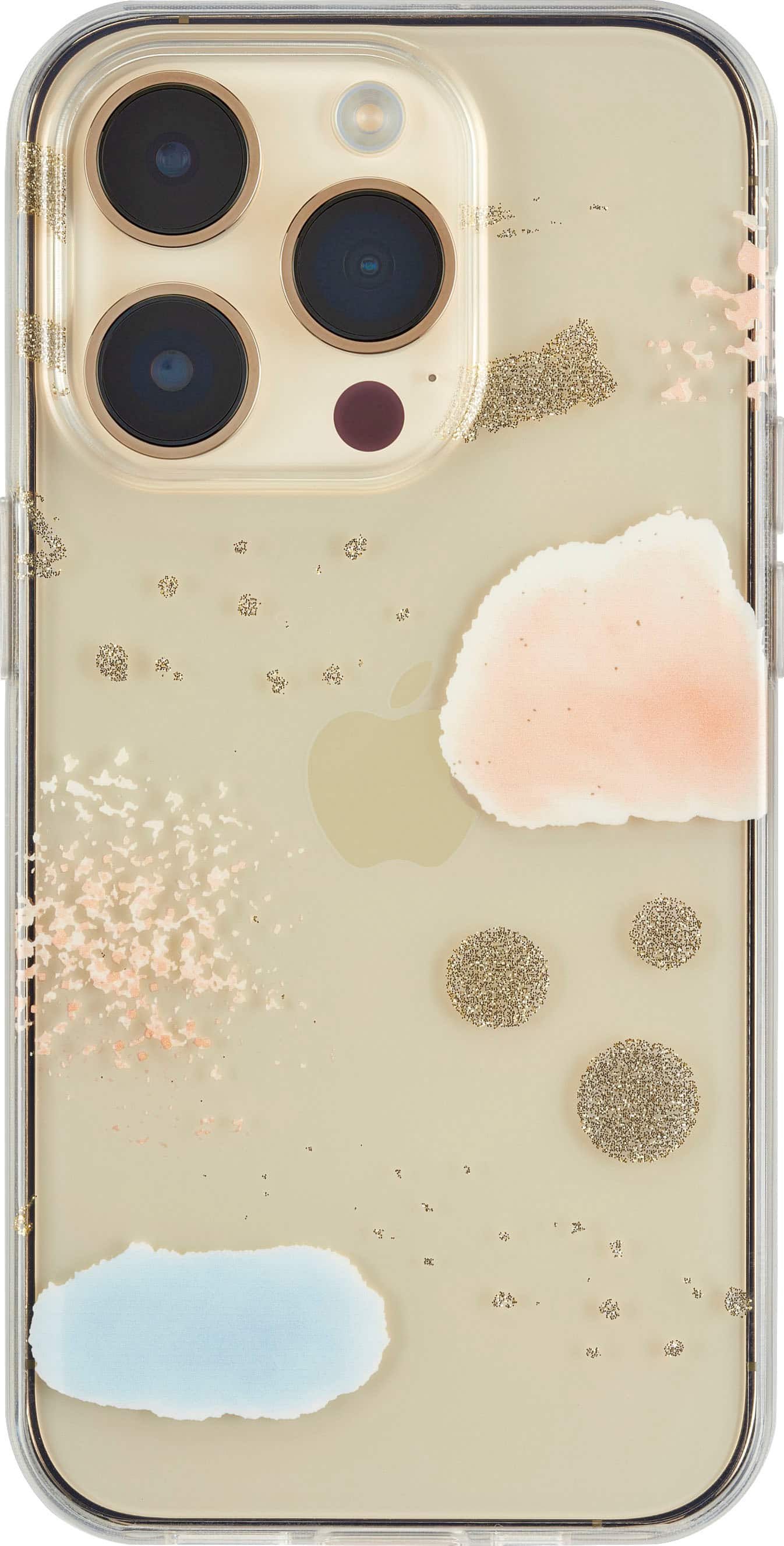 Front. Insignia™ - Hard-Shell Case for iPhone 14 Pro - Abstract Glitter.