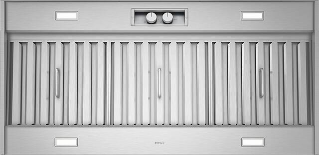 Front. Zephyr - Spruce 48 in. 1200 CFM Insert Mount Range Hood with LED Lighting - Stainless Steel.