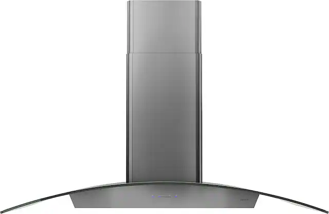 Front. Zephyr - Ravenna 36 in. 600 CFM Island Mount Range Hood with LED Lighting - Black Stainless Steel.