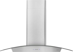 Zephyr - Roma 36 in. 600 CFM Wall Mount Range Hood with LED Light - Stainless Steel/Glass - Front_Zoom