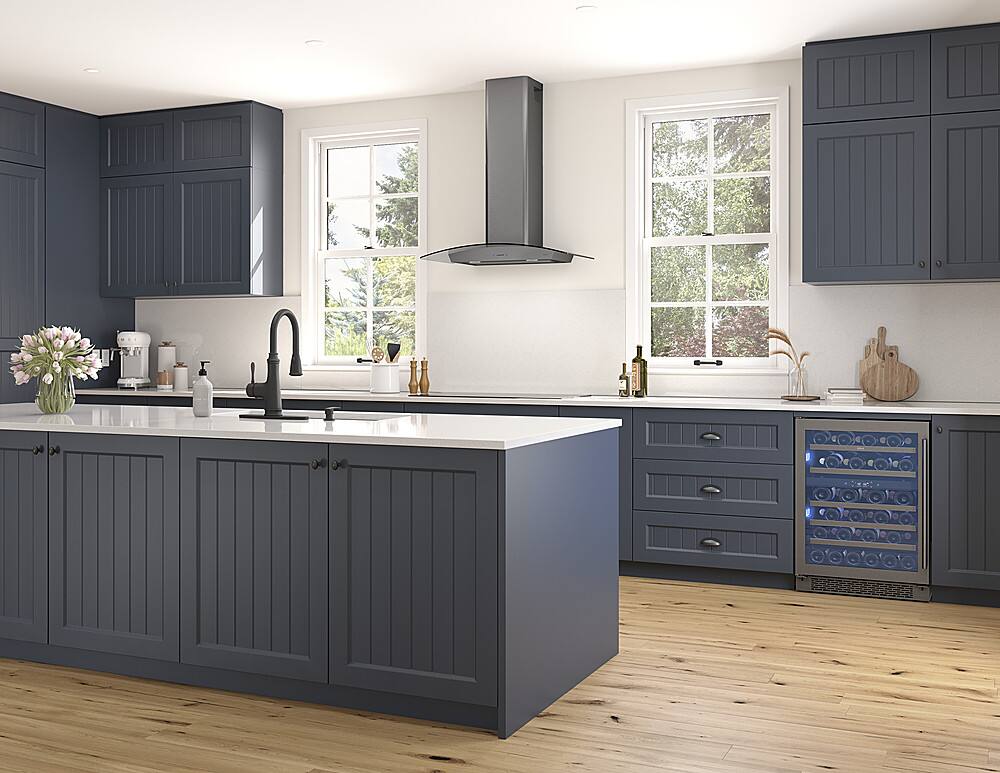 Zephyr 36 inches Convertible Wall Range Hood Black Stainless Steel ZRV